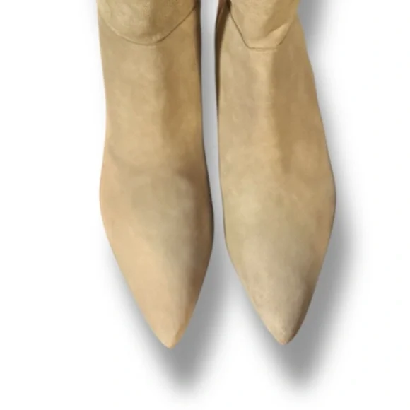 Vince Camuto VC-Tressara 2 Taupe Suede Knee High Cut-Out Heel Boots Size 6M/36.5 - Picture 5 of 7